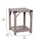 Merrick Lane Green River Modern Farmhouse Engineered Wood End Table and Powder Coated Steel Accents